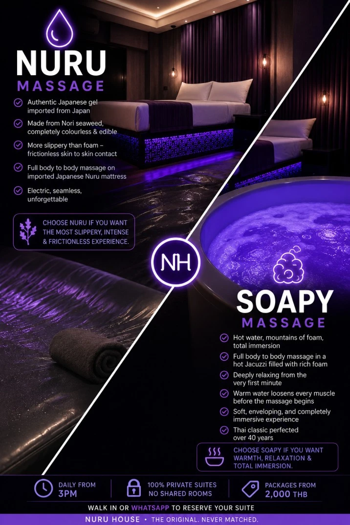 Nuru Massage vs Soapy Massage Thailand